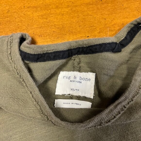 Rag & Bone Men's T Shirt (Army Green) - Picture 6 of 9